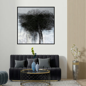 Bhaskar Rao's 'Untitled' painting visualized above a sofa in a contemporary room.