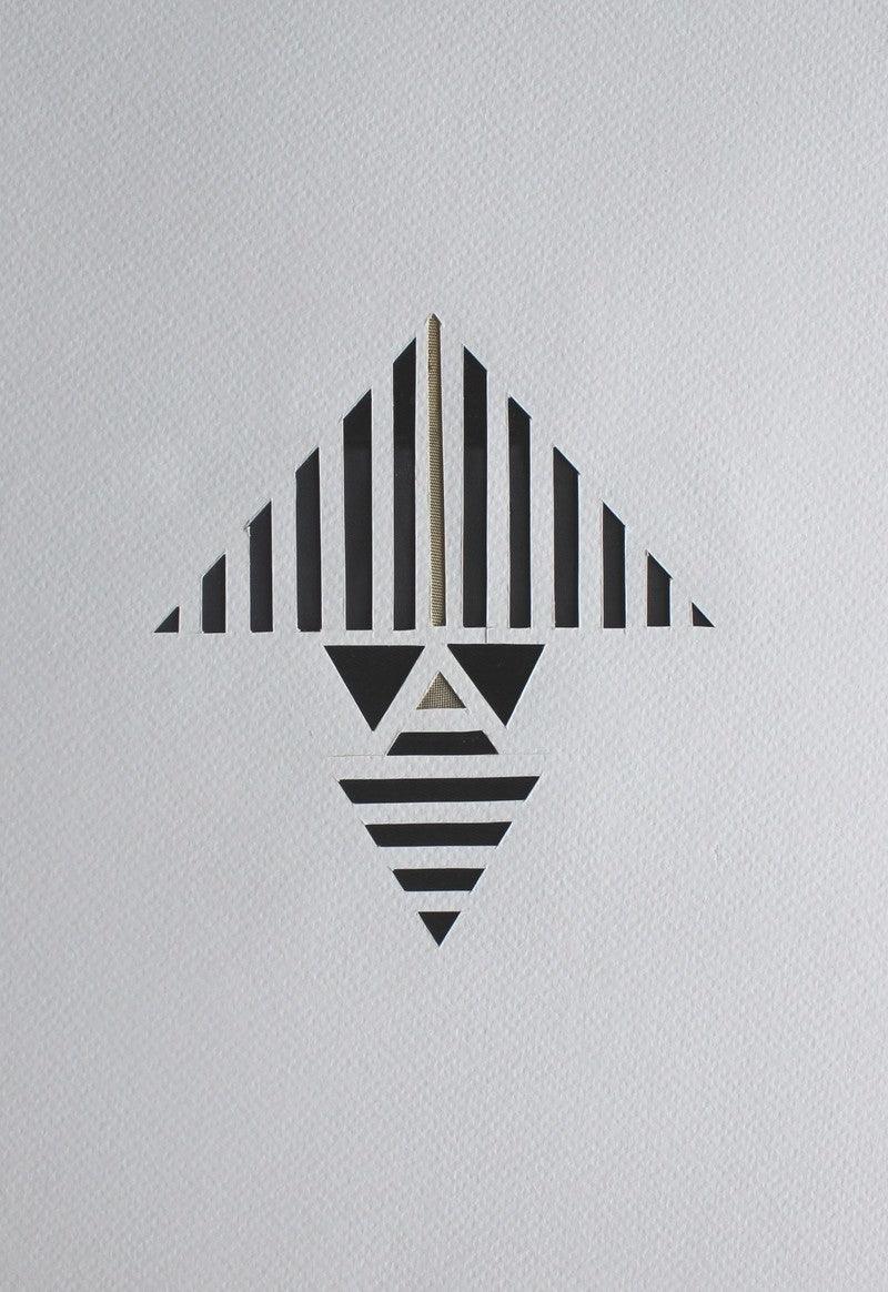 Abstract mixed media titled 'Untitled 83', 11x8 inches, by artist Vivek Nimbolkar on Paper