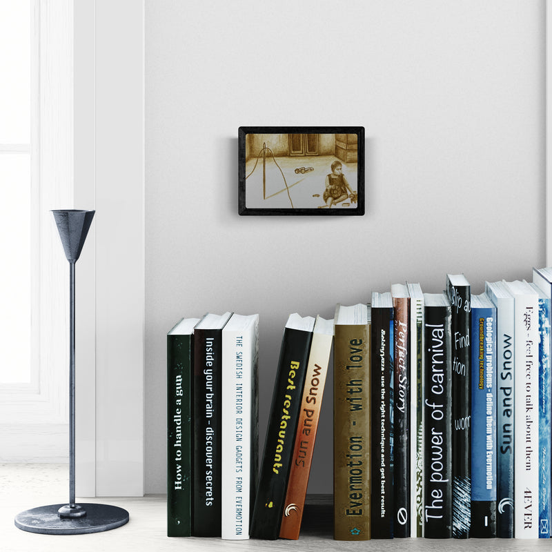 In-situ view of Nidhi Garg's 'Untitled 9' painting in a room