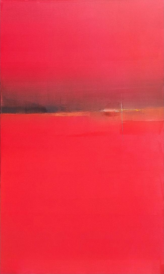 Abstract oil painting titled 'Untitled 9', 60x36 inches, by artist Anu Kulkarni on Canvas