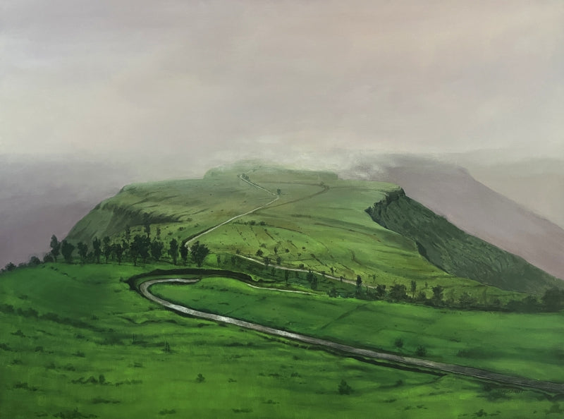 Untitled 9' landscape acrylic painting by artist Ramdas Thorat, 36x48 inch, on canvas