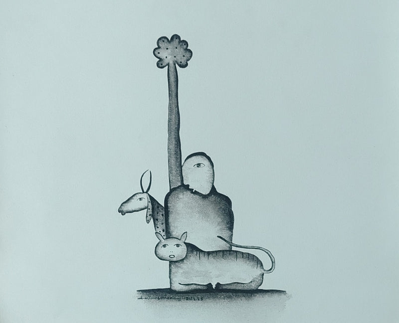 'Untitled 9' contemporary acrylic painting by artist Taslim Jamal, 12x12 inch, on canvas