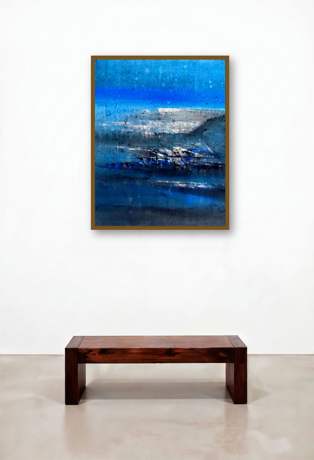 Untitled Blue 17 (Blue Abstract Landscape)