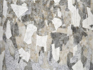 Abstract mixed media painting titled 'Untitled M', 71x94 inches, by artist Pankaj Kumar Singh on Canvas