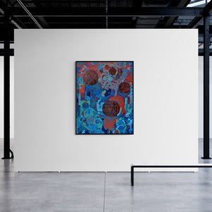 In-situ view of Pankaj Kumar Singh's 'Untitled N' painting in a room