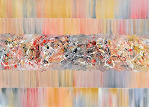 Abstract acrylic painting titled 'Untitled No 2', 30x43 inches, by artist Sumit Mehndiratta on Canvas