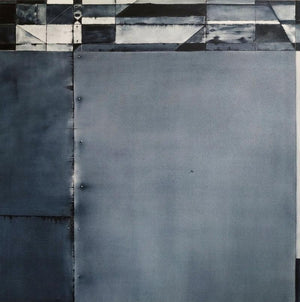 Abstract oil painting titled 'Vacuity 5', 36x36 inches, by artist Vinod Chavan on Canvas