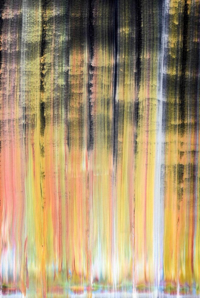 Abstract acrylic painting titled 'Valeria', 49x33 inches, by artist Sumit Mehndiratta on Canvas