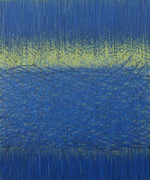 Abstract acrylic painting titled 'Vibrancy 2', 36x30 inches, by artist Satish Bhaisare on Canvas