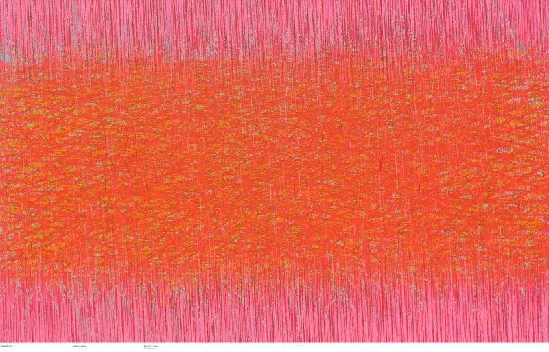 Abstract acrylic painting titled 'Vibrancy 5', 30x48 inches, by artist Satish Bhaisare on Canvas