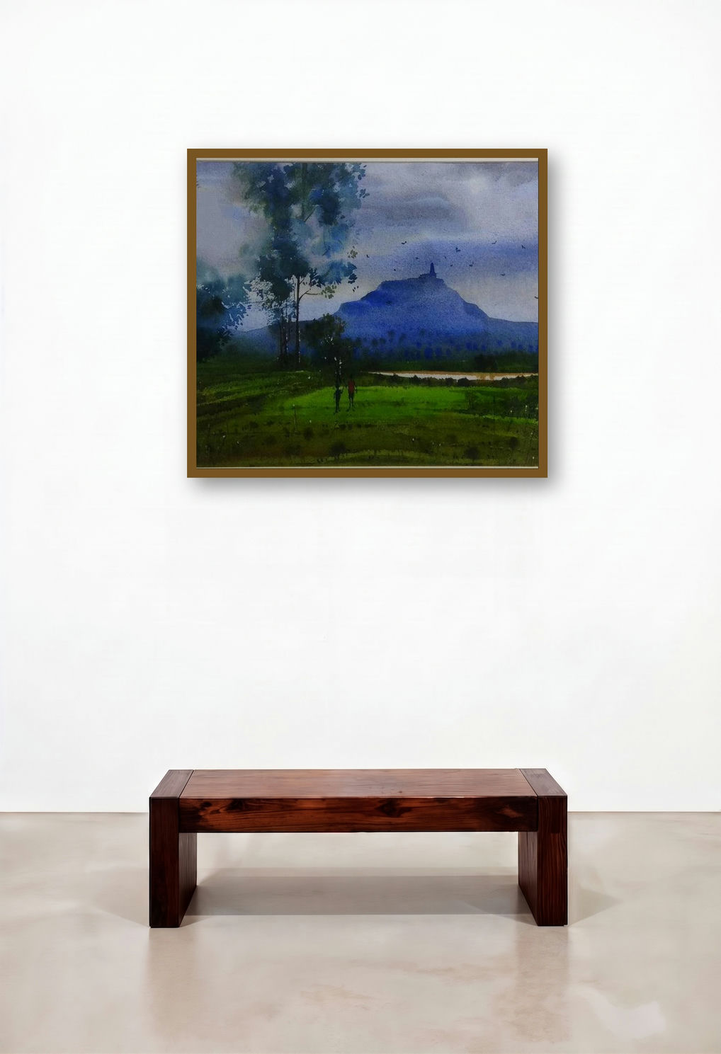 Village 9 (Landscape with Mountain and Figures)