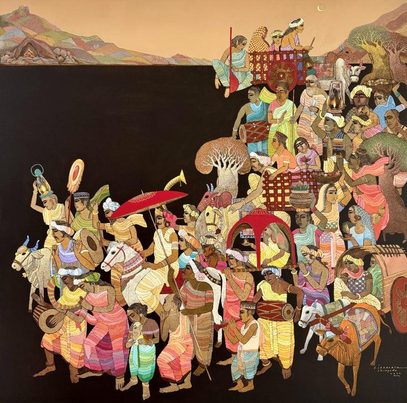 Vrindavan 11 painting by Siddharth Shingade