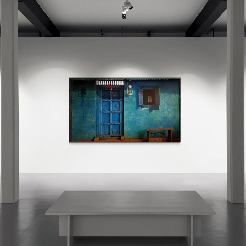 In-situ view of Gopal Pardeshi's 'Wada (Rustic Charm)' painting in a room