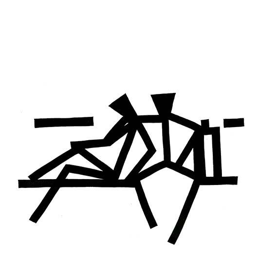 Figurative ink drawing titled 'Waiting on platform', 12x12 inches, by artist Ashok Hinge on board