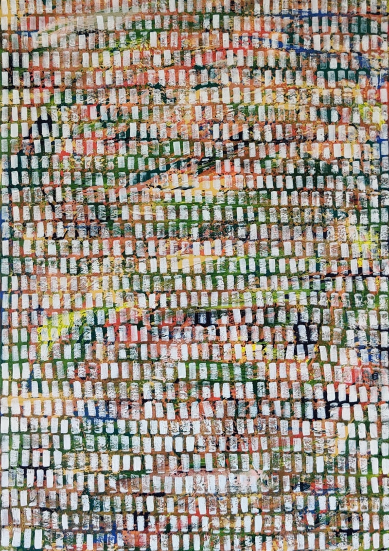 'Walking In The Sundown' abstract acrylic painting by artist Ketki Fadnis, 36x24 inch, on canvas