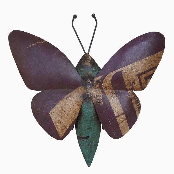 Animals craft titled 'Wall Mount Butterfly', 10x10x1 inches, by artist Dekulture Works on Recycled Iron