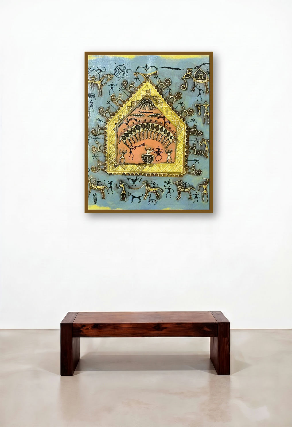 Warli Art 7 (Life in the Village)