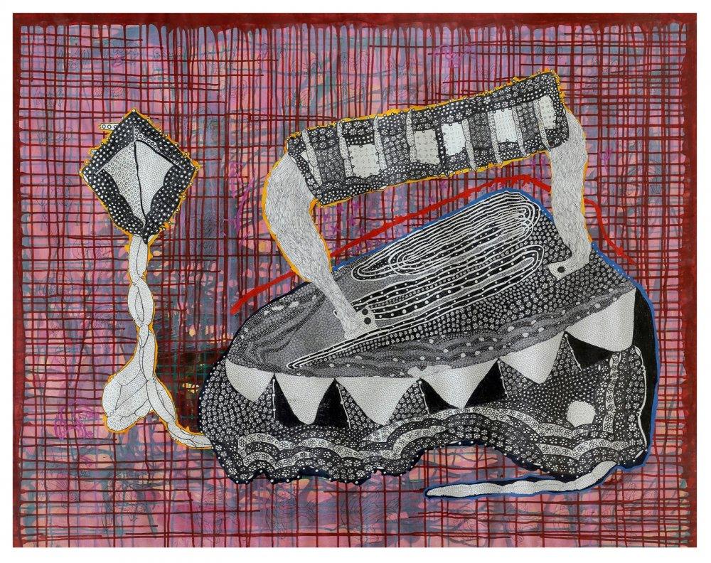 Lifestyle mixed media painting titled 'Washer Woman 1', 48x60 inches, by artist Supriy Sharma on Canvas