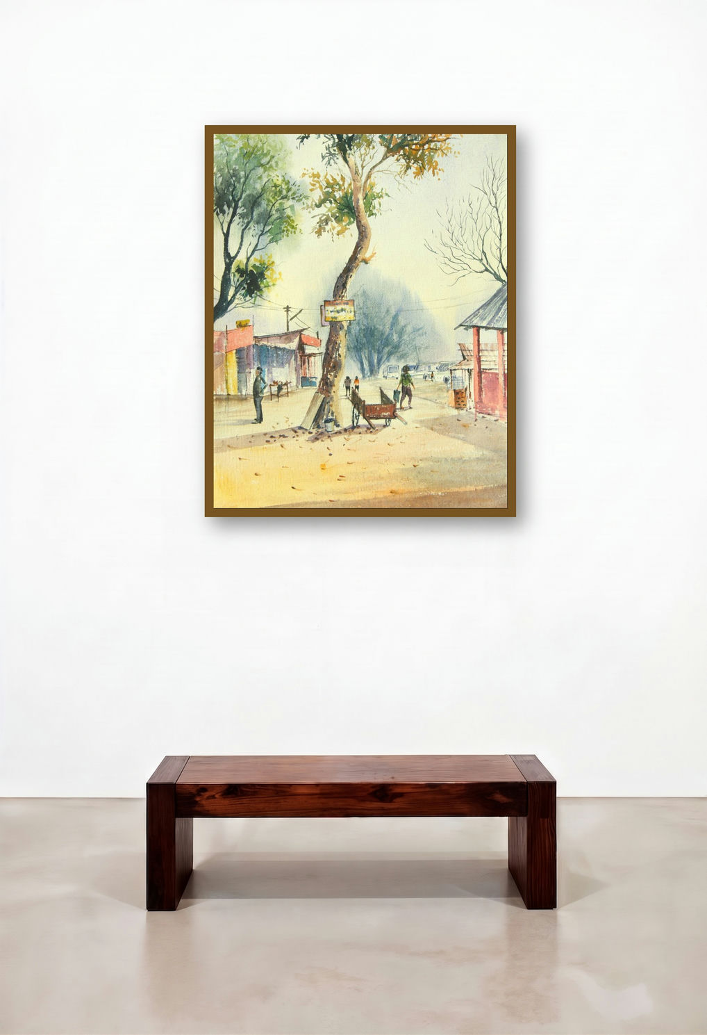Water Colour On The Spot At Assam (Rural Reverie)