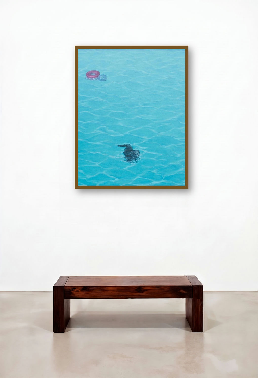 Water Series 2 (Dog Swimming with a Red Ring)