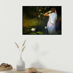 In-situ view of Amit Bhar's 'Wet Lady' painting in a room