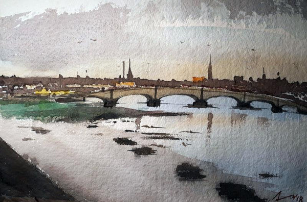 Wexford Bridge Ireland Painting by Arunava Ray | ArtZolo.com