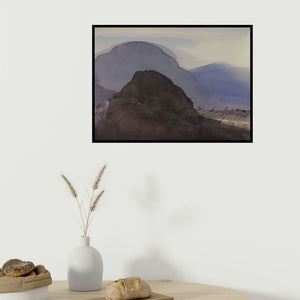 In-situ view of Prashant Prabhu's 'Wild Wild Country North East India 3' painting in a room