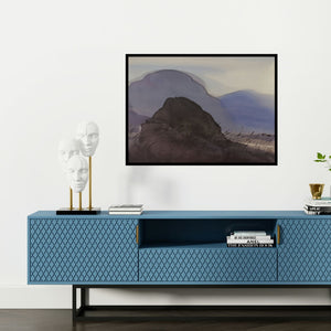 Preview of 'Wild Wild Country North East India 3' Painting by Prashant Prabhu shown on a wall in a furnished room.