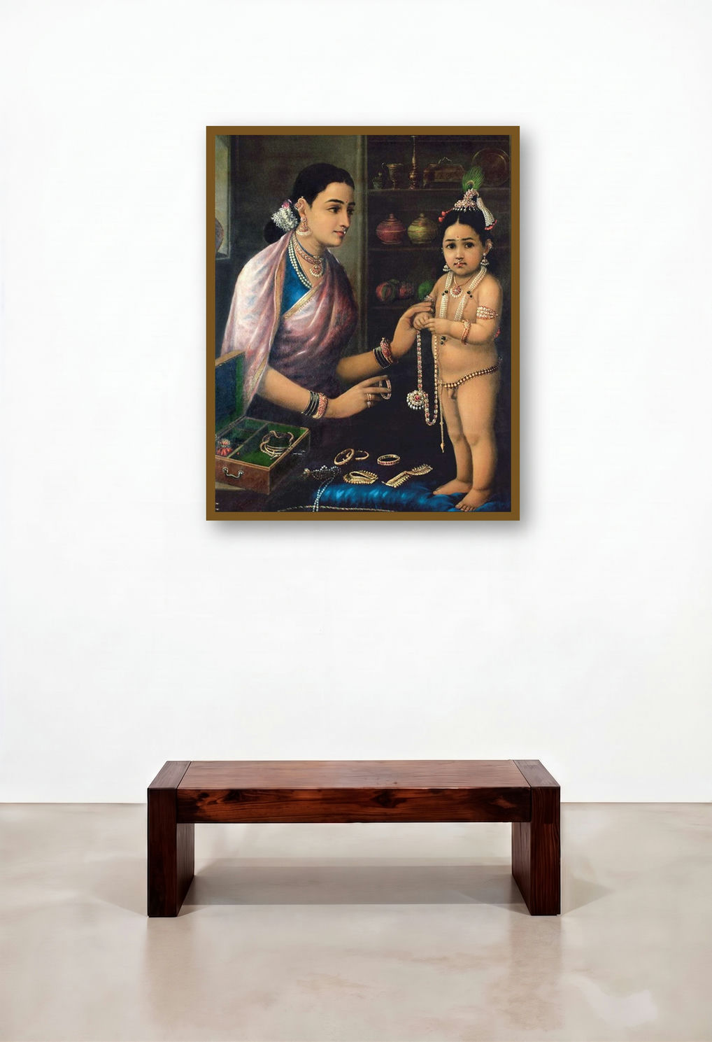Yashodha Adorning Krishna (Eternal Love: Radha and Krishna)