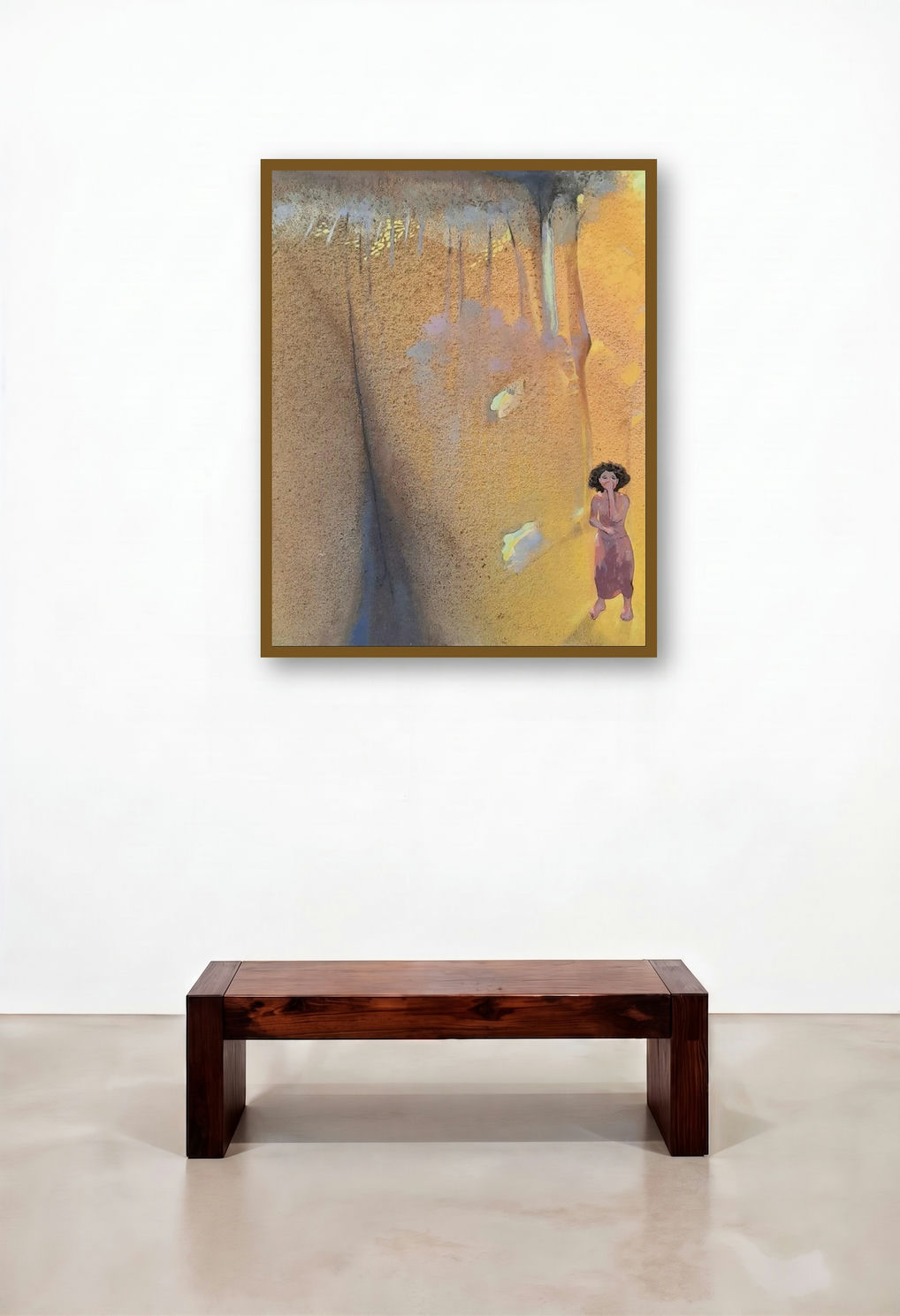 Yellow Solitute (Solitary Figure**)