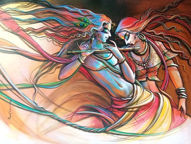 Divine Romance & Spiritual Symbolism: Lord Radha Krishna in Art