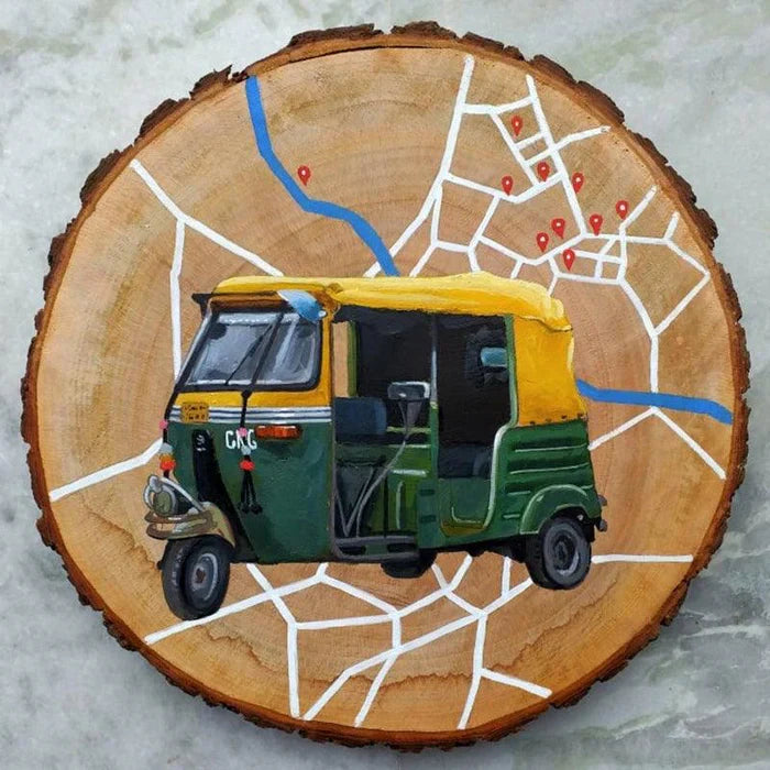 Autorickshaw Paintings & Art | Buy Tuk Tuk Rickshaw Wall Art Online ...