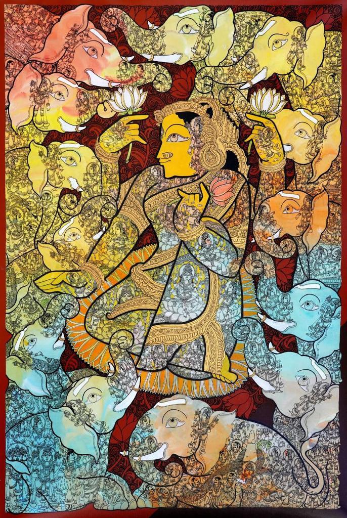 Bring Divinity Home: Buy Breathtaking Lord Vishnu Paintings Online - Exclusive Collection Available for Sale Online