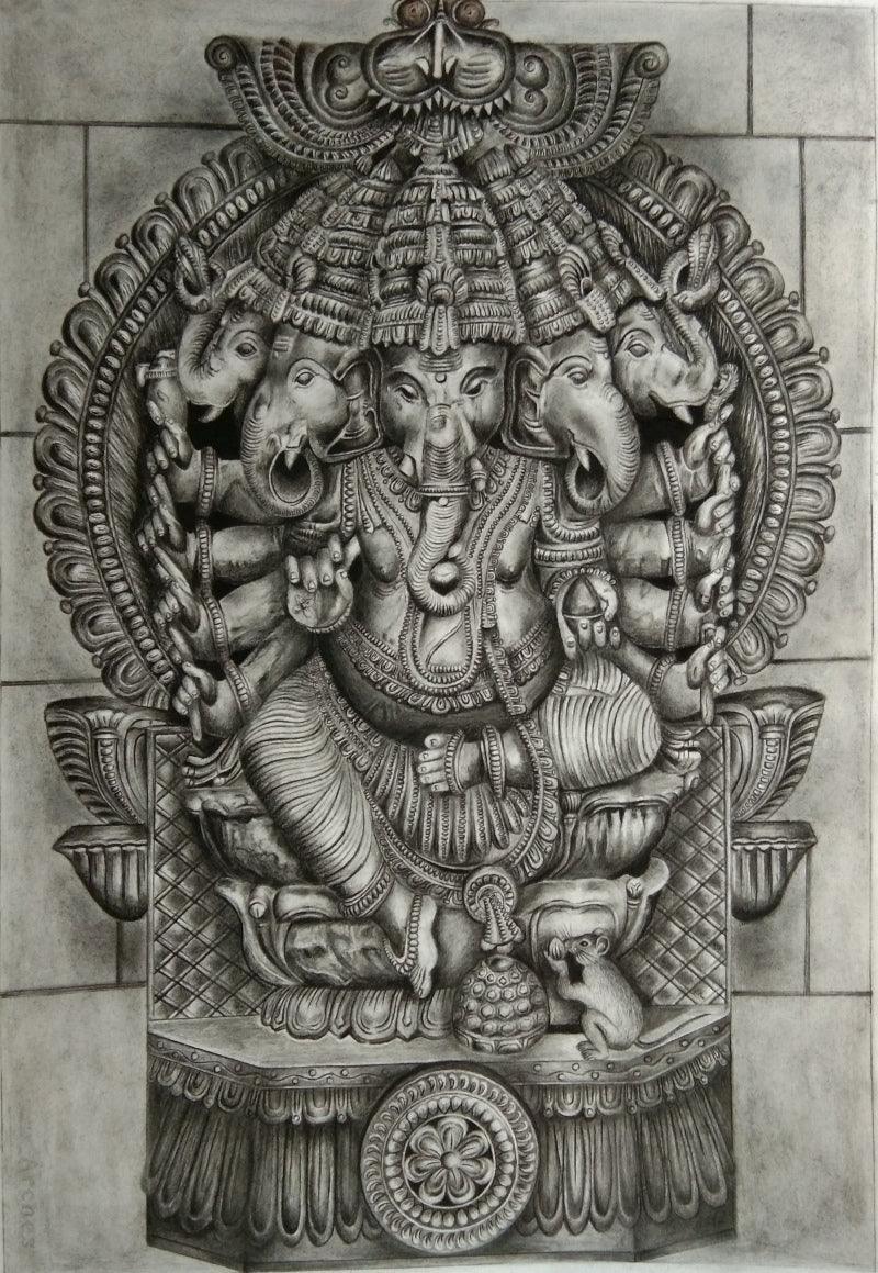 Bring Home the Blessings of Ganesha with Exquisite Drawings - Exclusive Collection Available for Sale Online