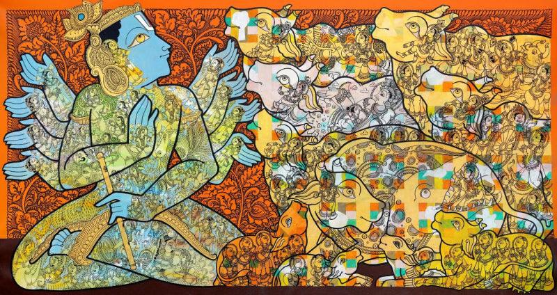 Paintings of Lord Krishna - Exclusive Collection Available for Sale Online