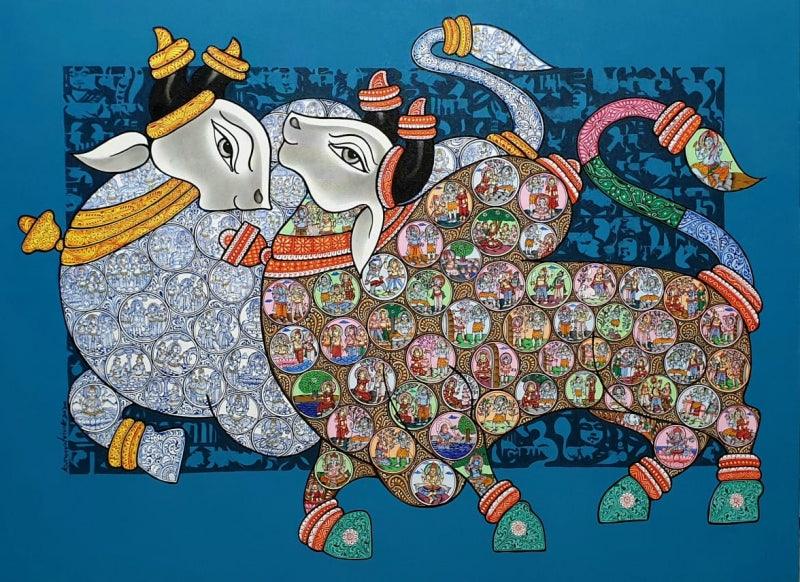 Find Your Perfect Nandi Painting: Traditional & Modern Designs - Exclusive Collection Available for Sale Online