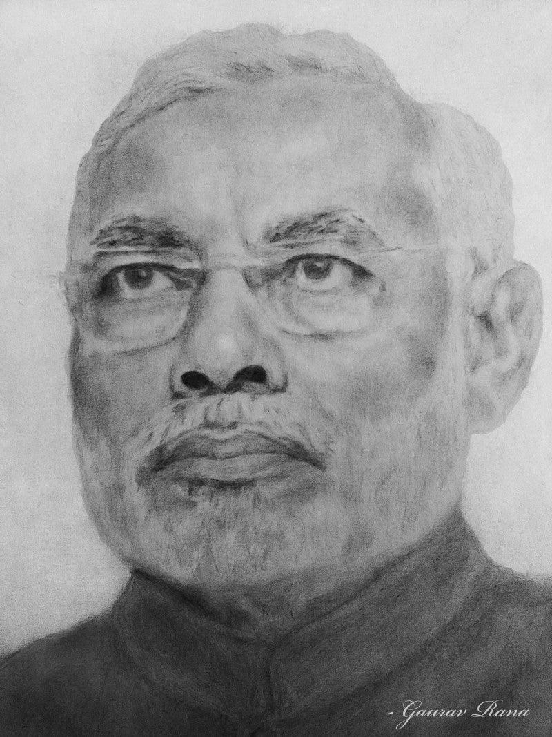 Narendra Modi Sketches Paintings - Exclusive Collection Available for Sale Online