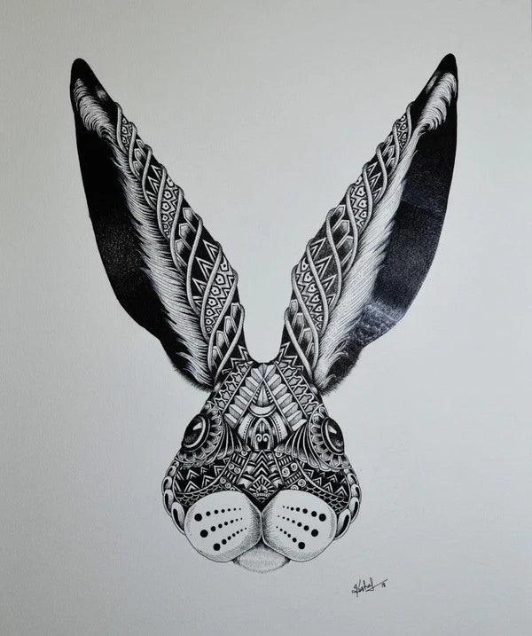 Rabbit Drawings & Sketches | Buy Bunny Rabbit Wall Art Online – ArtZolo.com