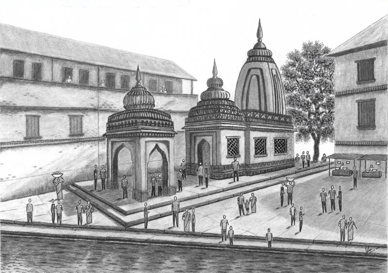 Temple Drawings & Sketches