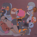 Figurative acrylic painting titled '114', 30x40 inches, by artist Shambhu Prasad Reddy Kolli on canvas