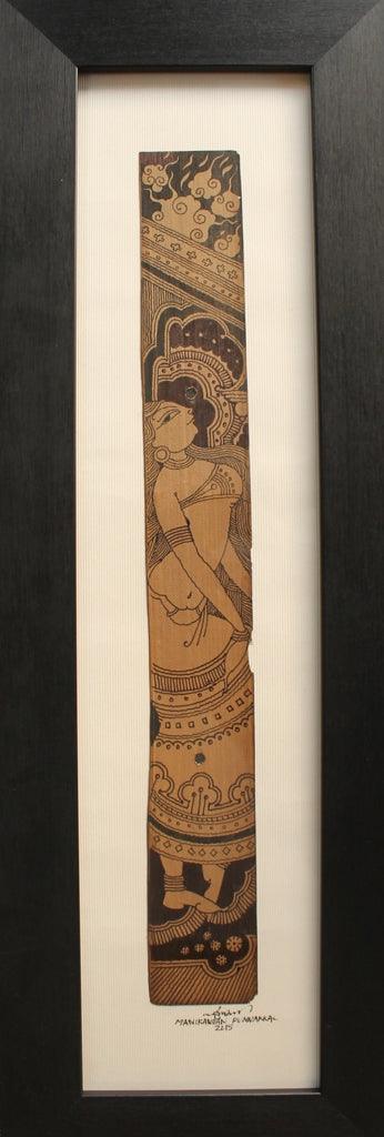 Figurative ink drawing titled '126', 59x20 inches, by artist Manikandan Punnakkal on Leaf