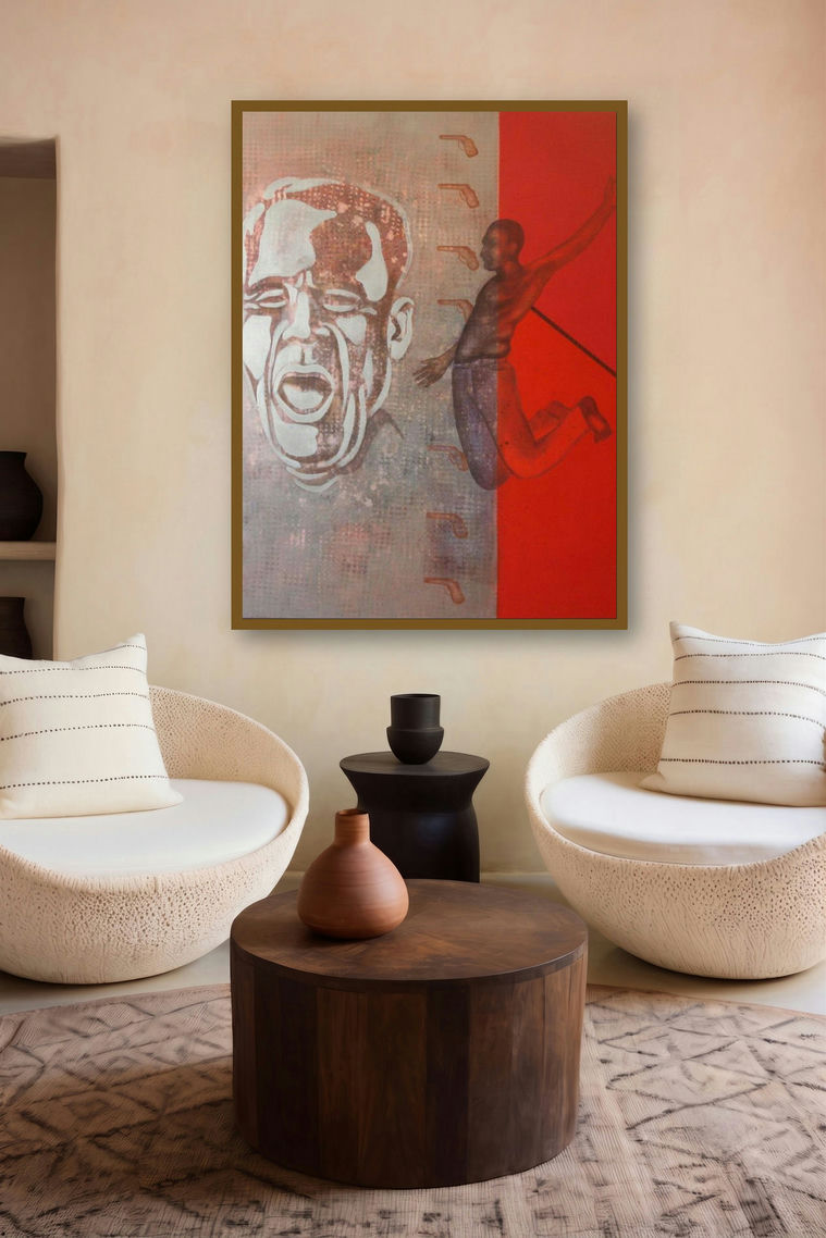 19 Kick Out by artist Satish Kale displayed in a Curated gallery