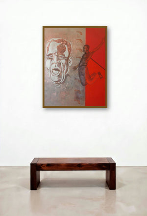 19 Kick Out by artist Satish Kale displayed in a Modern Lounge