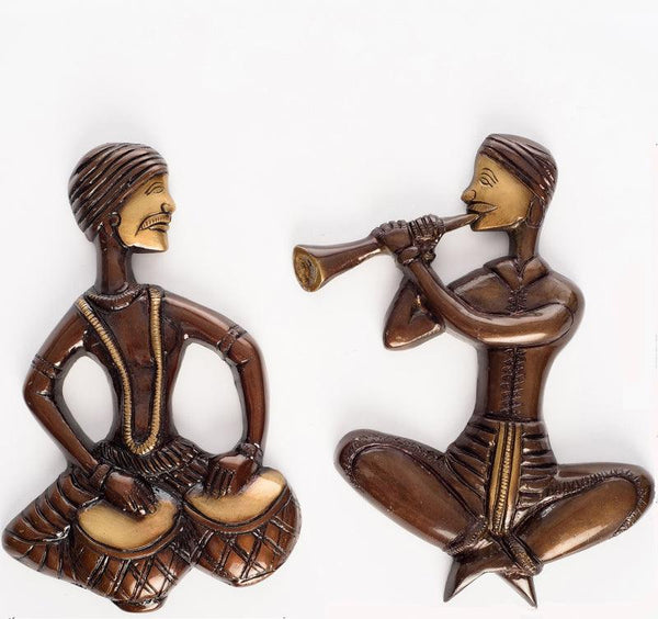 2 Jugalbandi Musicians Handicraft by Brass Handicrafts | ArtZolo.com