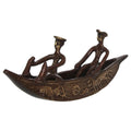 Figurative handicraft titled '2 Men In Boat', 13x5x2 inches, by artist Brass Handicrafts on Brass