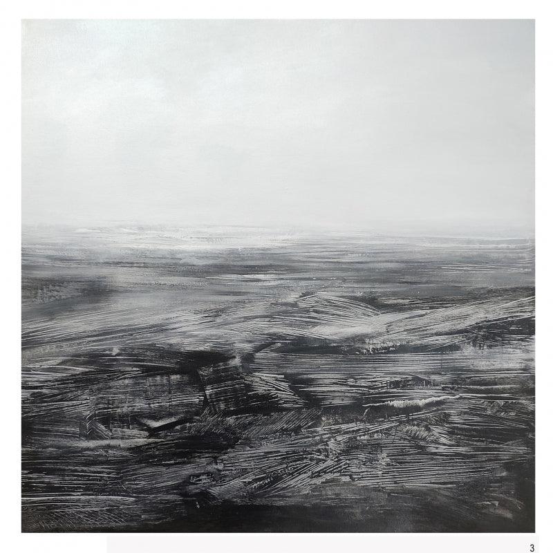 Landscape acrylic ink painting titled '3', 36x36 inches, by artist Manish Sharma on Canvas