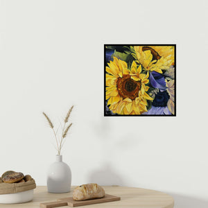 In-situ view of Sulakshana Dharmadhikari's 'Sunflower (Sunlit Symphony)' painting in a room