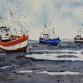 'Boats At Rest' Painting by artist Roshan Agarwal