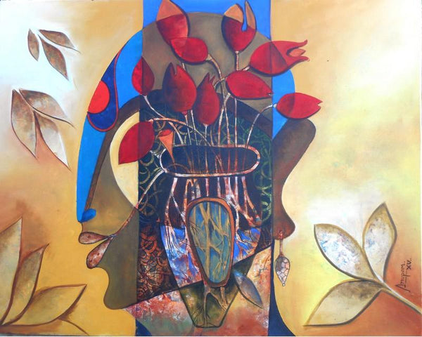 A Blossoming Mind Painting by Anupam Pal | ArtZolo.com