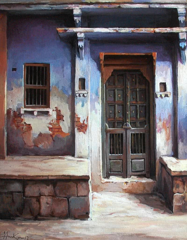A Doorway Painting by Shuvendu Sarkar | ArtZolo.com